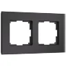 Рамка из стекла на 2 поста Senso черный soft-touch W0023108 - фото 6