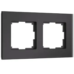 Рамка из стекла на 2 поста Senso черный soft-touch W0023108