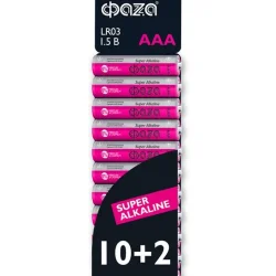 Элемент питания алкалиновый AAA/LR03 1.5В Super Alkaline SBL-10+2 (уп.12шт) ФАZА 2854612