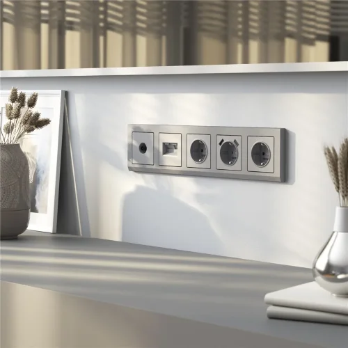 ТВ-розетка оконечная (серебряный матовый) W1183065 - фото 2