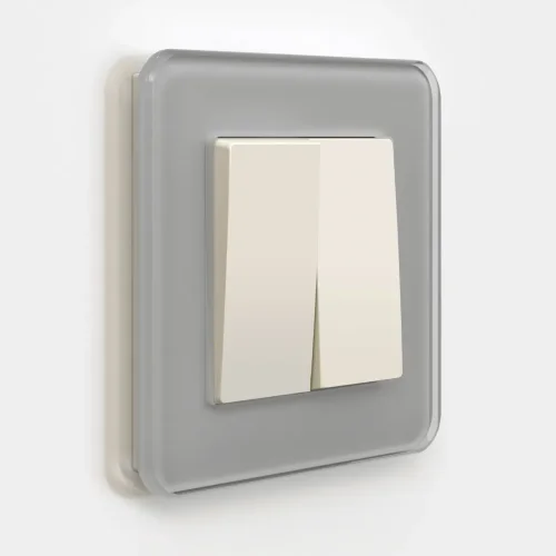Выключатель двухклавишный (айвори матовый) W1120062 - фото 3