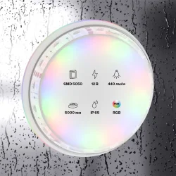 Светодиодная лента 12В 5050 14,4Вт/м Цветная (RGB) 5м IP65 (Белый) 10135