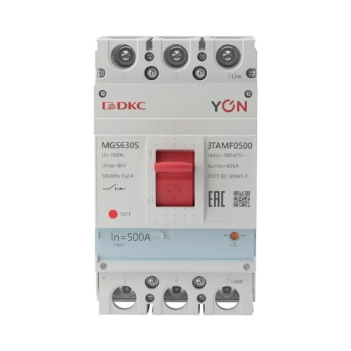 Выключатель автоматический MGS630 3P 400-500A 60kA YON MGS630S-3TAMF0500 - фото 2
