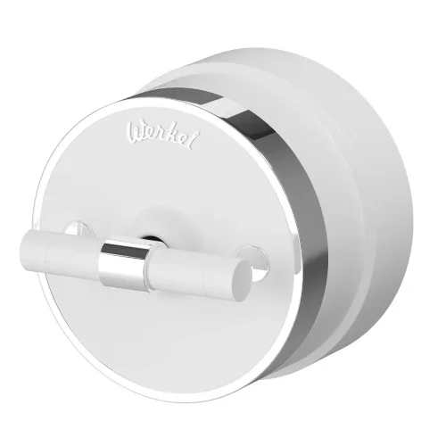 Переключатель/выключатель одноклавишный Vintage белый матовый/хром W5812050 - фото