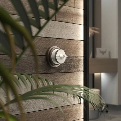 Переключатель/выключатель одноклавишный Vintage белый матовый/хром W5812050 - фото 4