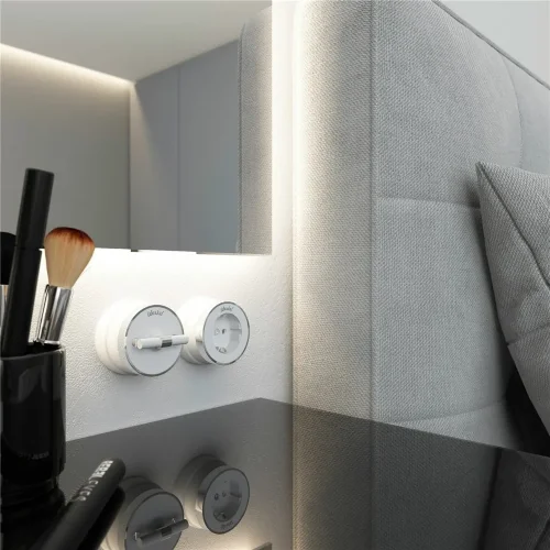 Переключатель/выключатель одноклавишный Vintage белый матовый/хром W5812050 - фото 6