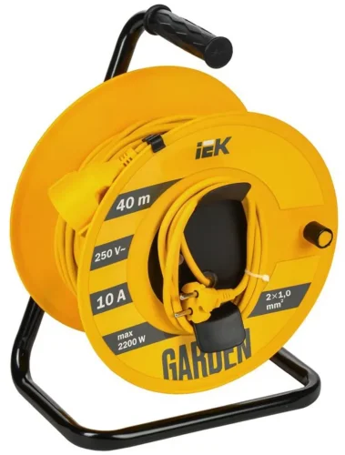 Удлинитель на катушке 1х40м Garden УК40 2P 2х1.0кв.мм IEK GD-KP50-10-01-40 - фото