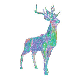 ULD-R501 220V DEER Светильник декоративный Олень, 500 светодиодов, Белый свет, Цвет корпуса радужный, TM Uniel