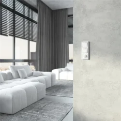 Выключатель двухклавишный (Hammer белый) W1220001