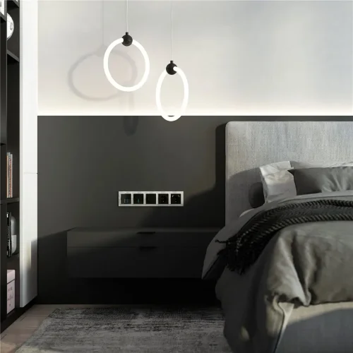 Рамка из поликарбоната на 5 постов Snabb Basic белый W0052001 - фото 2