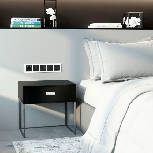 Рамка из поликарбоната на 5 постов Snabb Basic белый W0052001 - фото 3