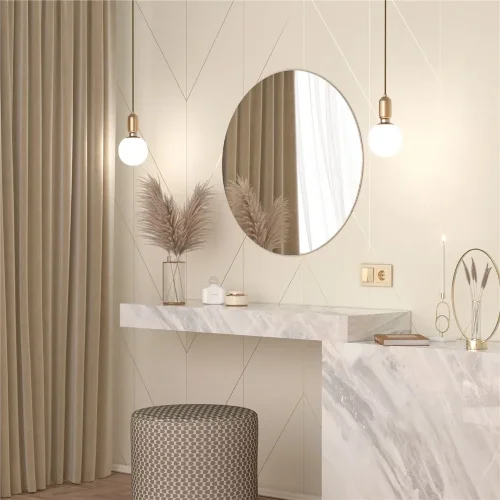 Выключатель двухклавишный проходной (шампань) W1122011 - фото 5