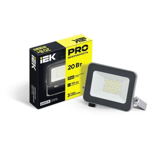 Прожектор светодиодный СДО 07-20 20Вт 6500К IP65 сер. IEK LPDO701-20-K03 - фото