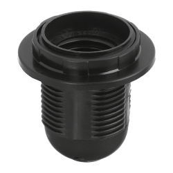 Патрон WOLTA WLH-008   E27 с кольцом, пластиковый, черный