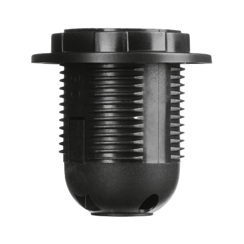 Патрон WOLTA WLH-008   E27 с кольцом, пластиковый, черный - фото 2.