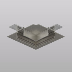 Угловой элемент трека SHINE HIDE для ГКЛ 12,5 мм, 90°, потолок–потолок, тёмный никель, алюминий, Denkirs TR5705-DN