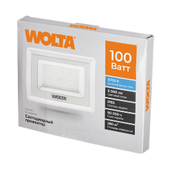 Светодиодный прожектор WOLTA WFL-100W/06W 100Вт 5700К IP65 9000лм белый