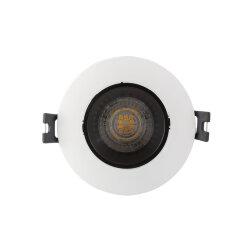 Встраиваемый светильник, IP 20, 10 Вт, GU5.3, LED, белый/черный, пластик, Denkirs DK3020-WB