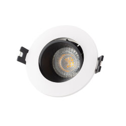 Встраиваемый светильник, IP 20, 10 Вт, GU5.3, LED, белый/черный, пластик, Denkirs DK3020-WB