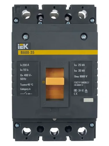 Выключатель автоматический 3п 200А 35кА ВА 88-35 KARAT IEK SVA30-3-0200 - фото 2