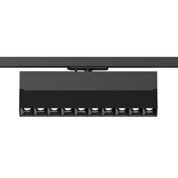 Поворотный однофазный трековый светильник EDDER со светодиодом L271mm 220V 20W 30° 4000K IP20 черный алюминий, Denkirs DK6646-BK