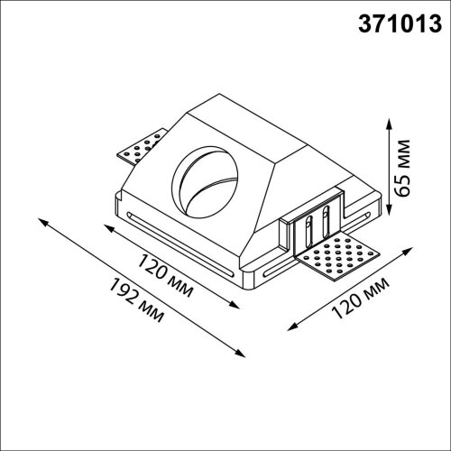 Светильник встраиваемый в стену под покраску светильник «Novotech» 371013, серия: CAIL (крепление на планке). Фото 3.