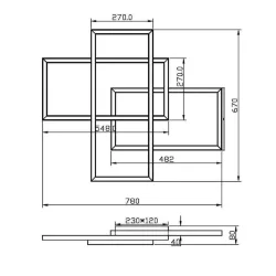 Потолочный светильник Rida 2600-3500К 78Вт (Золото)