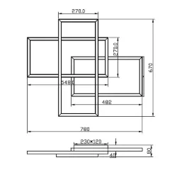 Потолочный светильник Рида / Rida 2600-3500К 78Вт (Золото) MOD015CL-L80GK