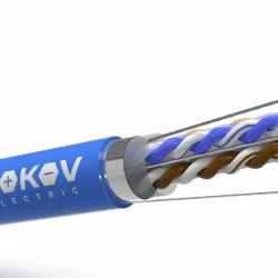 Кабель витая пара F/UTP 4х2х23AWG (0.57мм) кат.6 LSZH Fluke tested (м) PRO TOKOV ELECTRIC