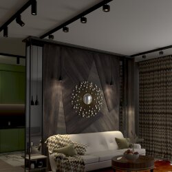 Низковольтный накладной/подвесной шинопровод 2м (токопровод и заглушки в комплекте) «Novotech» 135093, серия: FLUM