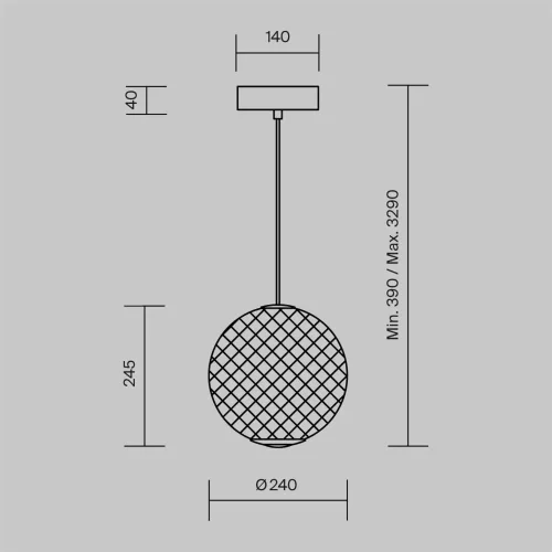 Подвесной светильник Bruma 3000K 12Вт (Черный) - фото 8