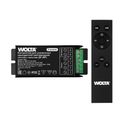 Контроллер 3-канальный WOLTA WLС-C/04-24A 12-24В для одноцветной светодиодной ленты 12-24В, 24А с пультом RF