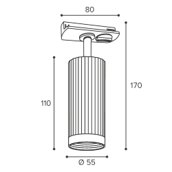 Светильник WOLTA WTL-GU10/19G под лампу GU10 Графит LUXOR