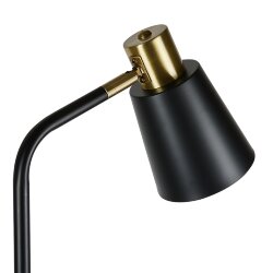 UML-T700 E27 BLACK Торшер напольный под лампу Е27, 40W, с регулировкой наклона, Механический выключатель, Черный