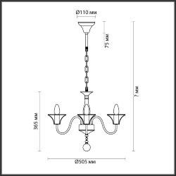 Люстра «LUMION» 5295/5, серия: LAKE (крепление на крюк) - -