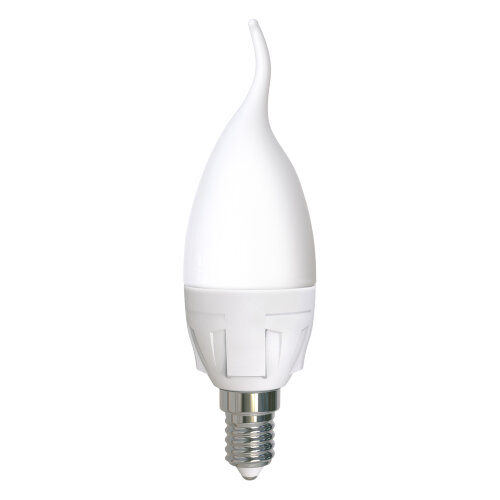 LED-CW37 7W-6500K-E14-FR PLP01WH Лампа светодиодная, Форма свеча на ветру, матовая, Серия ЯРКАЯ, Дневной белый свет 6500K - фото 1