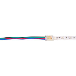 Коннектор WOLTA WLS-4PIN-RGB-10MM-1 выводной для ленты SMD RGB шириной 10мм, провод 10см, комплект 3шт.