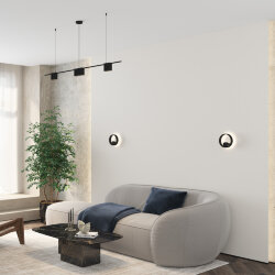 Подвесной светильник ORBIT, IP20, 7xGU10 LED до 15 Вт, черный матовый, алюминий, Denkirs DK4063-BK