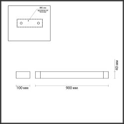 Настенный светильник «ODEON LIGHT» 3888/24WB, серия: ARNO (крепление на планке) - Отраженный свет