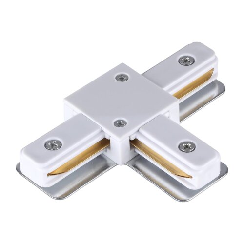 Соединитель Т-образный с токопроводом для однофазного двухжильного шинопровода «Novotech» 135143 (накладной). Фото 1.