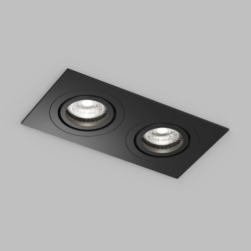 Встраиваемый влагозащищённый светильник HYDRO, IP44, 2?15 Вт LED макс., GU10, алюминий, чёрный.