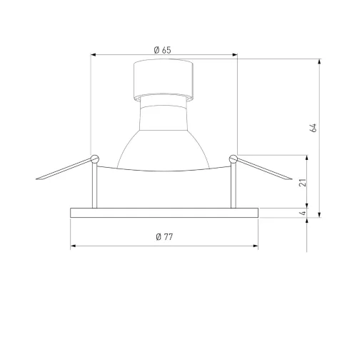 Встраиваемый точечный светильник 110 MR16 белый - фото 7