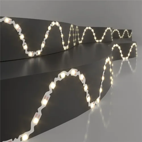 Светодиодная гибкая лента 12 В 6 Вт/м 60 Led/м 2835 IP20, теплый белый 3300K, 5 м Лента светодиодная гибкая 12V 6W 60 Led S 2835 P20 теплый белый - фото