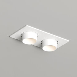 Встраиваемый светильник, IP20, до 15 Вт, LED, GU5,3, белый, пластик, Denkirs DK3122-WH