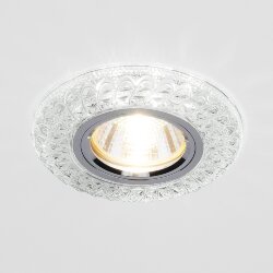 Встраиваемый точечный светильник со светодиодной подсветкой 2180 MR16 SB дымчатый (035188)