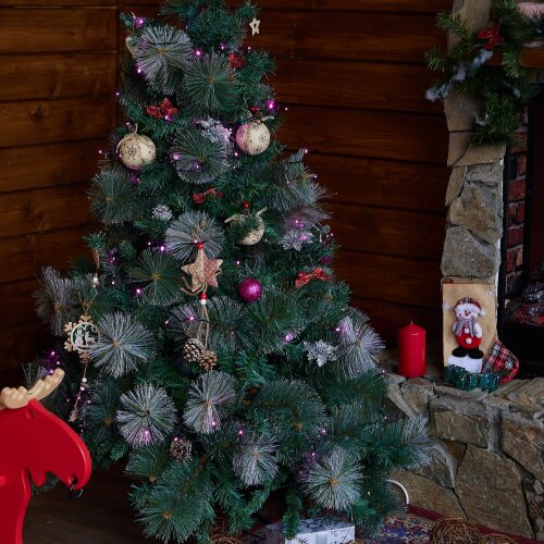 ULD-S1000-100-DGA PINK IP20 Гирлянда светодиодная, 10м, 100 светодиодов, Розовый свет, Провод зеленый - фото 6