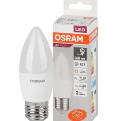 Лампа светодиодная LV 7SW/3000K (=60W) E27 | LED Value 2Y | Свеча | - OSRAM