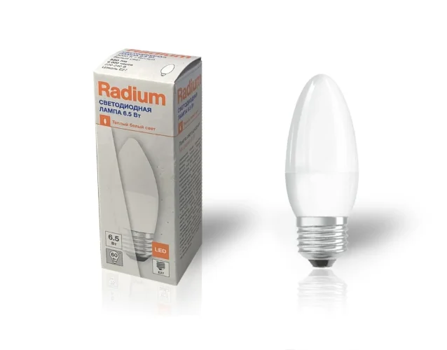 Лампа светодиодная LV 7SW/3000K (=60W) E27 | LED Value 2Y | Свеча | - OSRAM. Фото 3