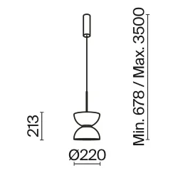 Подвесной светильник Киото / Kyoto 3000К 11Вт (Золото) MOD178PL-L11G3K