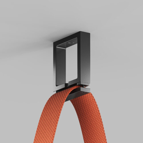 Усиленное накладное крепление для гибкого трека-ремня Belty, серия Base, 38,5 ? 10 ? 50 мм, IP20, чёрный, пластик. Фото 2